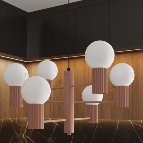 Sollux Lighting Żyrandol HALO 6 mocca
