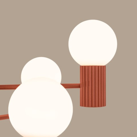 Sollux Lighting Żyrandol HALO 6 ochra czerwona
