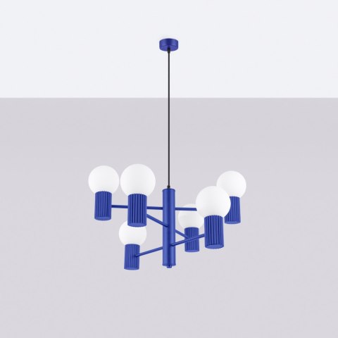 Sollux Lighting Żyrandol HALO 6 ultramaryna