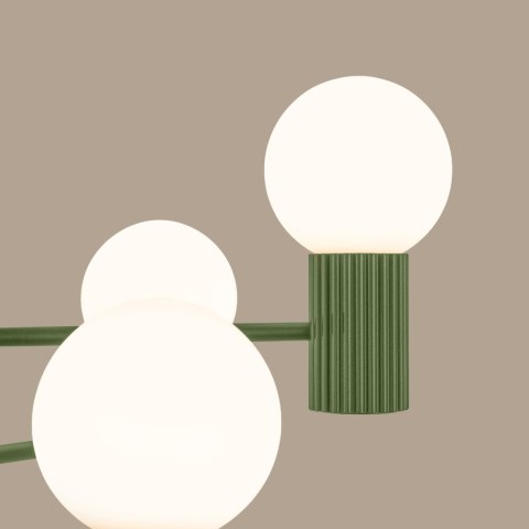 Sollux Lighting Żyrandol HALO 6 zielony oliwkowy
