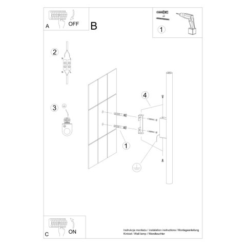 Sollux Lighting Kinkiet PASTELO 2 brązowy