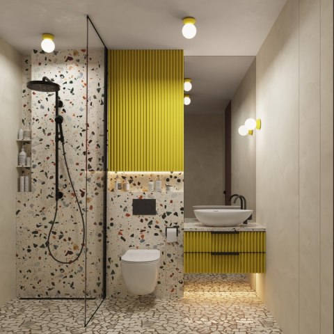 Sollux Lighting Kinkiet ZORI żółty IP44