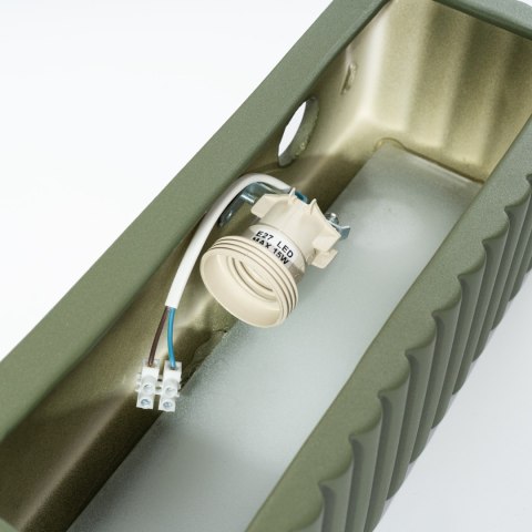 Sollux Lighting Kinkiet ceramiczny RIGATA zielony oliwkowy
