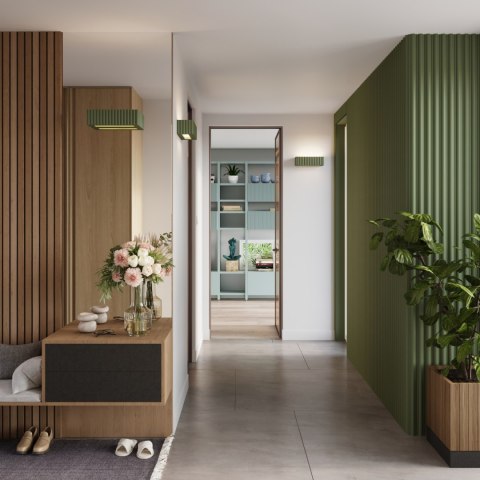 Sollux Lighting Kinkiet ceramiczny RIGATA zielony oliwkowy