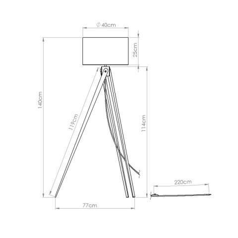 Sollux Lighting Lampa podłogowa NATT granat