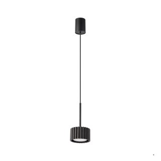 Sollux Lighting Lampa wisząca AURA 1 czarna Gx53