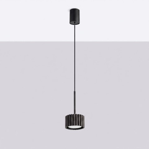 Sollux Lighting Lampa wisząca AURA 1 czarna Gx53