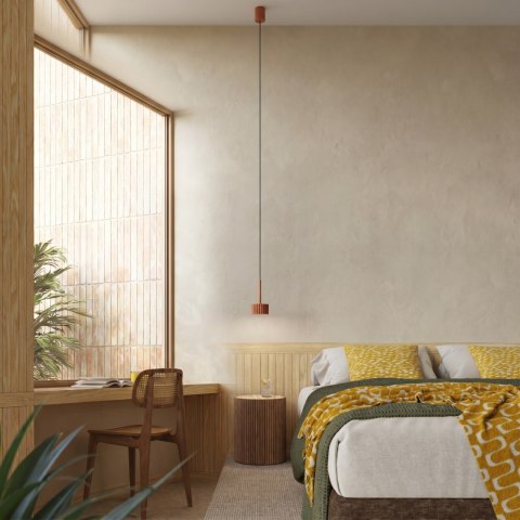 Sollux Lighting Lampa wisząca AURA 1 mocca Gx53