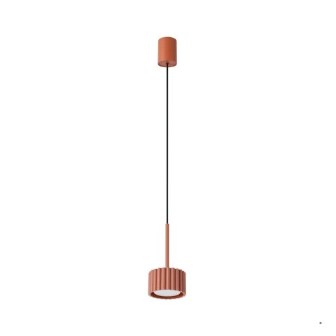 Sollux Lighting Lampa wisząca AURA 1 ochra czerwona Gx53