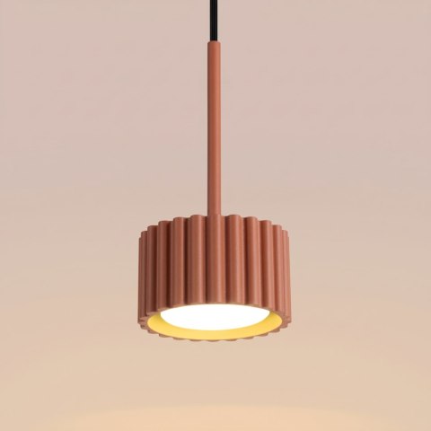 Sollux Lighting Lampa wisząca AURA 1 ochra czerwona Gx53