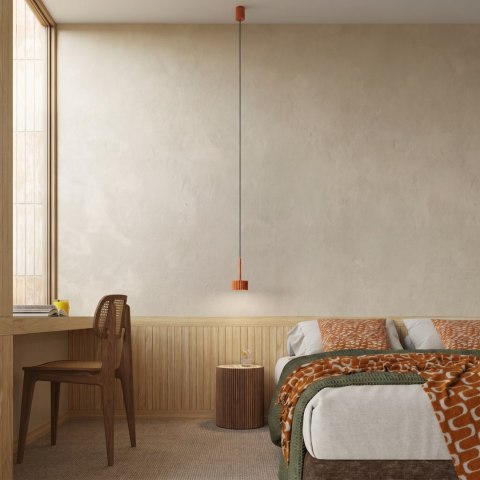 Sollux Lighting Lampa wisząca AURA 1 ochra czerwona Gx53