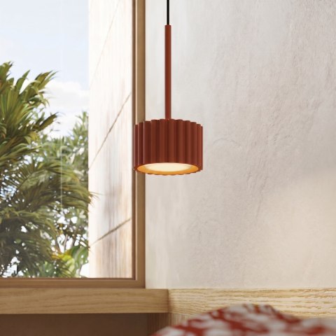 Sollux Lighting Lampa wisząca AURA 1 ochra czerwona Gx53