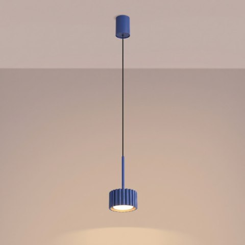 Sollux Lighting Lampa wisząca AURA 1 ultramaryna Gx53
