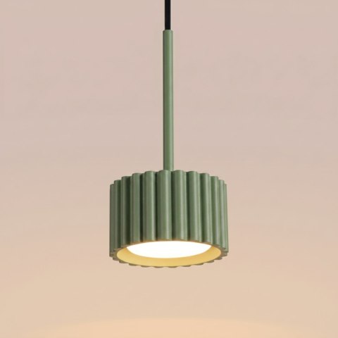 Sollux Lighting Lampa wisząca AURA 1 zielona oliwka Gx53