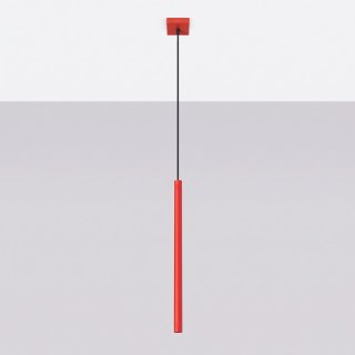 Sollux Lighting Lampa wisząca PASTELO 1 czerwona