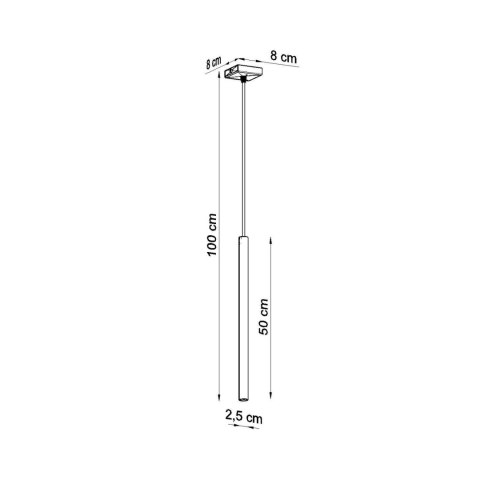 Sollux Lighting Lampa wisząca PASTELO 1 żółta