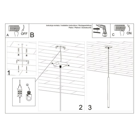 Sollux Lighting Lampa wisząca PASTELO 1 żółta