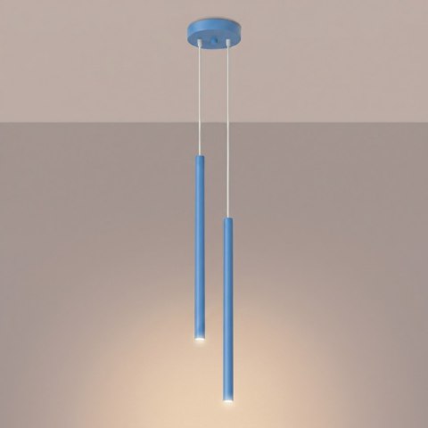 Sollux Lighting Lampa wisząca PASTELO 2 błękitna
