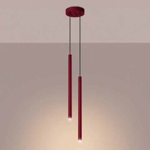 Sollux Lighting Lampa wisząca PASTELO 2 burgund