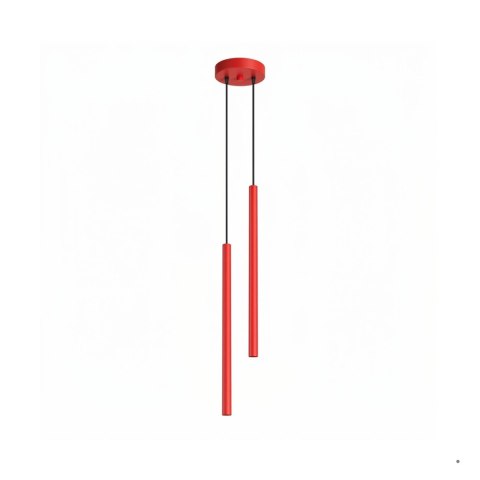 Sollux Lighting Lampa wisząca PASTELO 2 czerwona