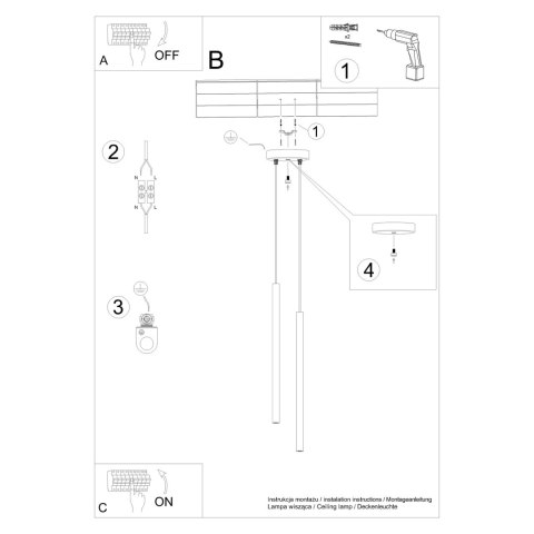 Sollux Lighting Lampa wisząca PASTELO 2 czerwona