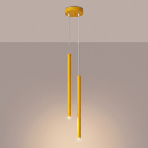 Sollux Lighting Lampa wisząca PASTELO 2 żółta