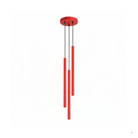 Sollux Lighting Lampa wisząca PASTELO 3P czerwona
