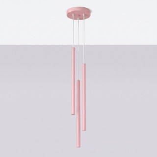 Sollux Lighting Lampa wisząca PASTELO 3P różowa