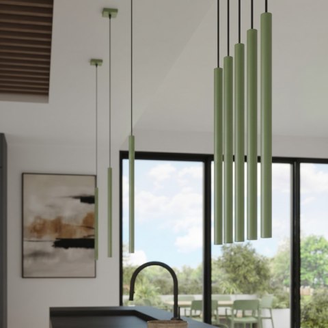 Sollux Lighting Lampa wisząca PASTELO 3P szałwiowa