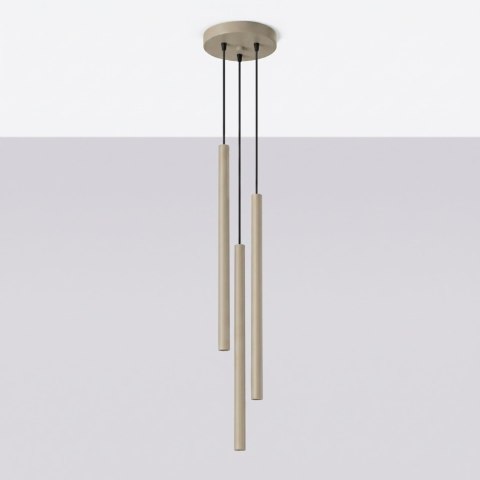 Sollux Lighting Lampa wisząca PASTELO 3P taupe