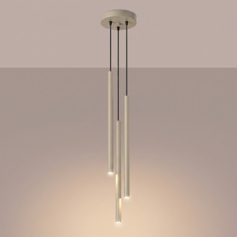 Sollux Lighting Lampa wisząca PASTELO 3P taupe