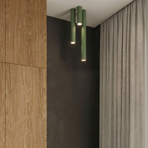 Sollux Lighting Plafon LAGOS 10 zielona oliwka