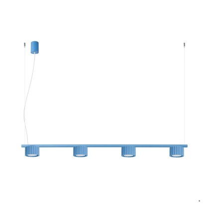 Sollux Lighting Żyrandol AURA 4 błękitna Gx53