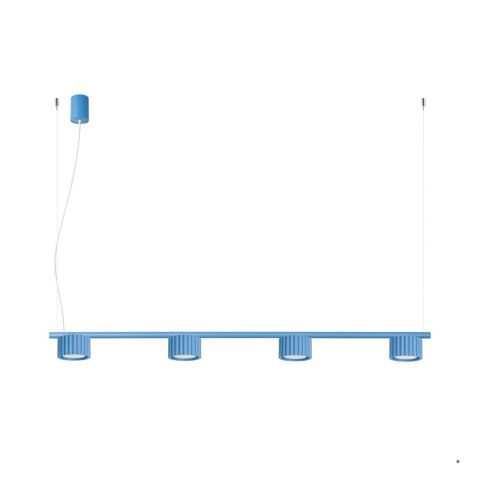 Sollux Lighting Żyrandol AURA 4 błękitna Gx53