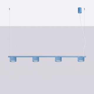 Sollux Lighting Żyrandol AURA 4 błękitna Gx53