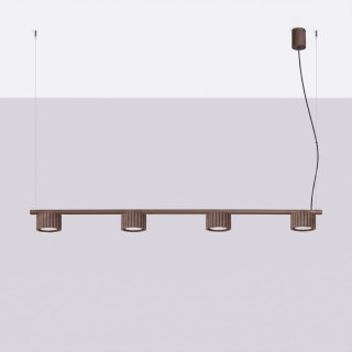 Sollux Lighting Żyrandol AURA 4 brązowa Gx53