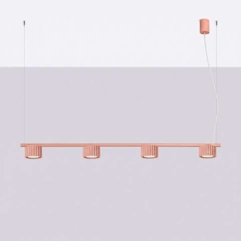 Sollux Lighting Żyrandol AURA 4 brzoskwiniowa Gx53