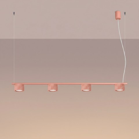 Sollux Lighting Żyrandol AURA 4 brzoskwiniowa Gx53