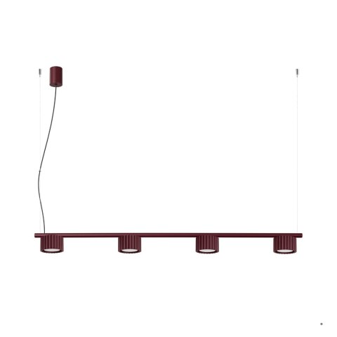 Sollux Lighting Żyrandol AURA 4 burgund Gx53