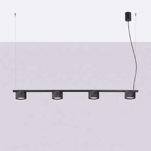 Sollux Lighting Żyrandol AURA 4 czarna Gx53