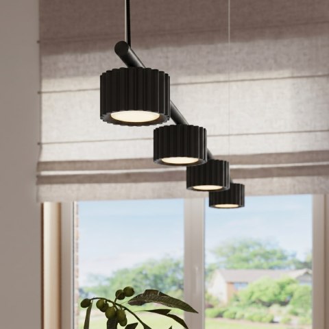 Sollux Lighting Żyrandol AURA 4 czarna Gx53