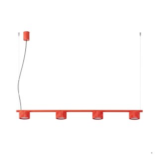 Sollux Lighting Żyrandol AURA 4 czerwona Gx53