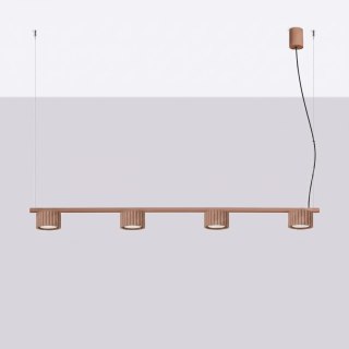 Sollux Lighting Żyrandol AURA 4 mocca Gx53