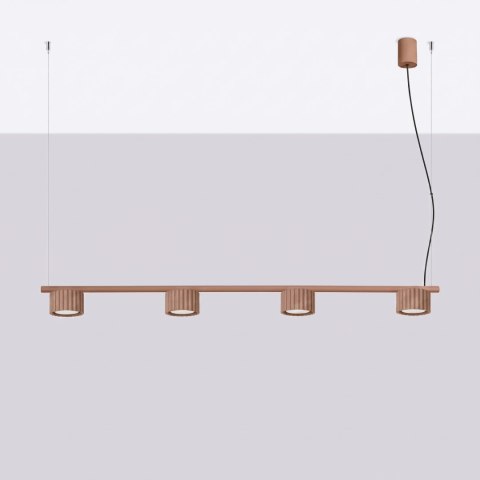 Sollux Lighting Żyrandol AURA 4 mocca Gx53