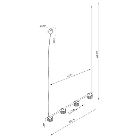 Sollux Lighting Żyrandol AURA 4 mocca Gx53