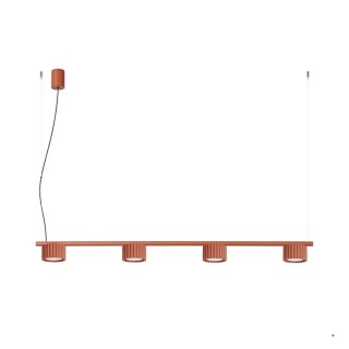 Sollux Lighting Żyrandol AURA 4 ochra czerwona Gx53