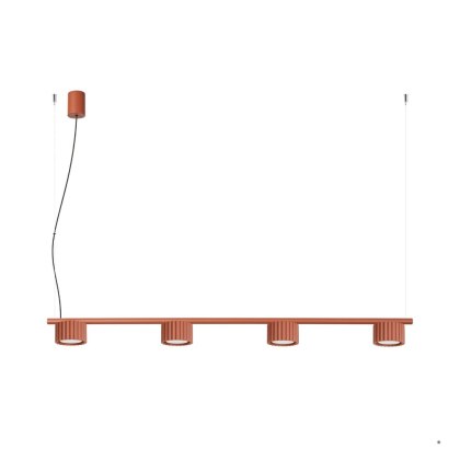 Sollux Lighting Żyrandol AURA 4 ochra czerwona Gx53