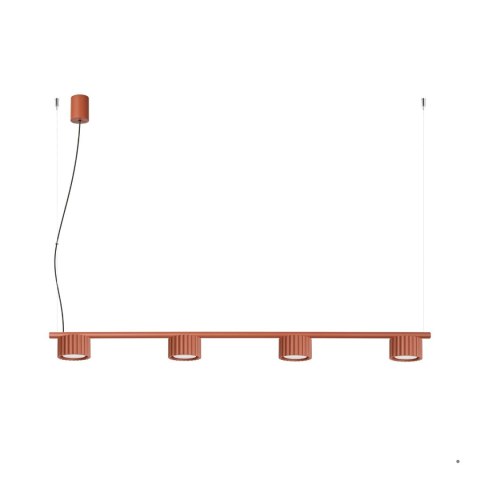 Sollux Lighting Żyrandol AURA 4 ochra czerwona Gx53