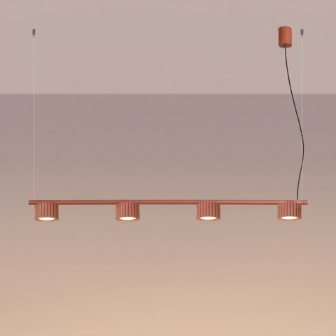 Sollux Lighting Żyrandol AURA 4 ochra czerwona Gx53