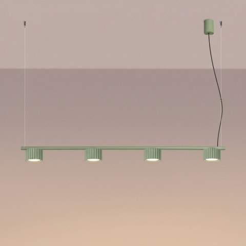 Sollux Lighting Żyrandol AURA 4 szałwiowa Gx53